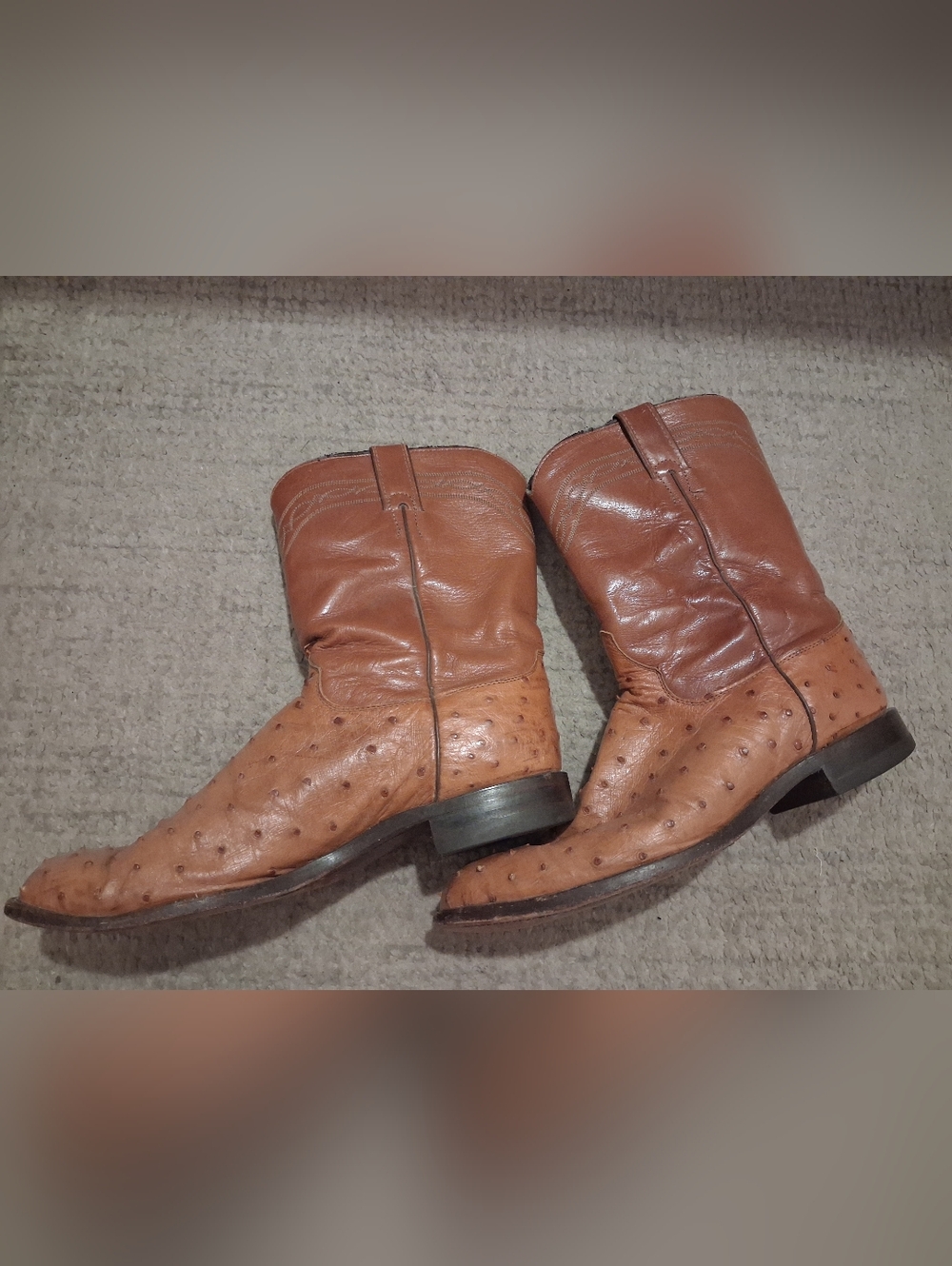 JUSTIN OSTRICH RODEO BOOTS. CLOSET CLEAR OUT! MAKE OFFER!!! - Picture 3 of 14